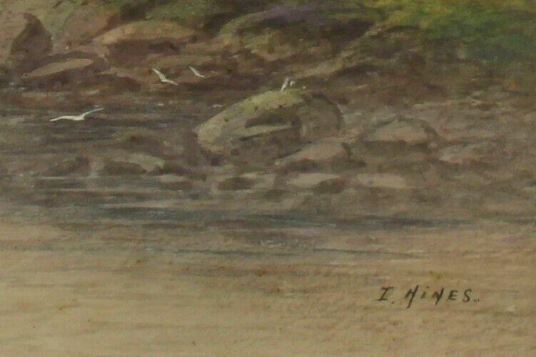Watercolour By I Hines. People Walking In The Lake District photo for sale