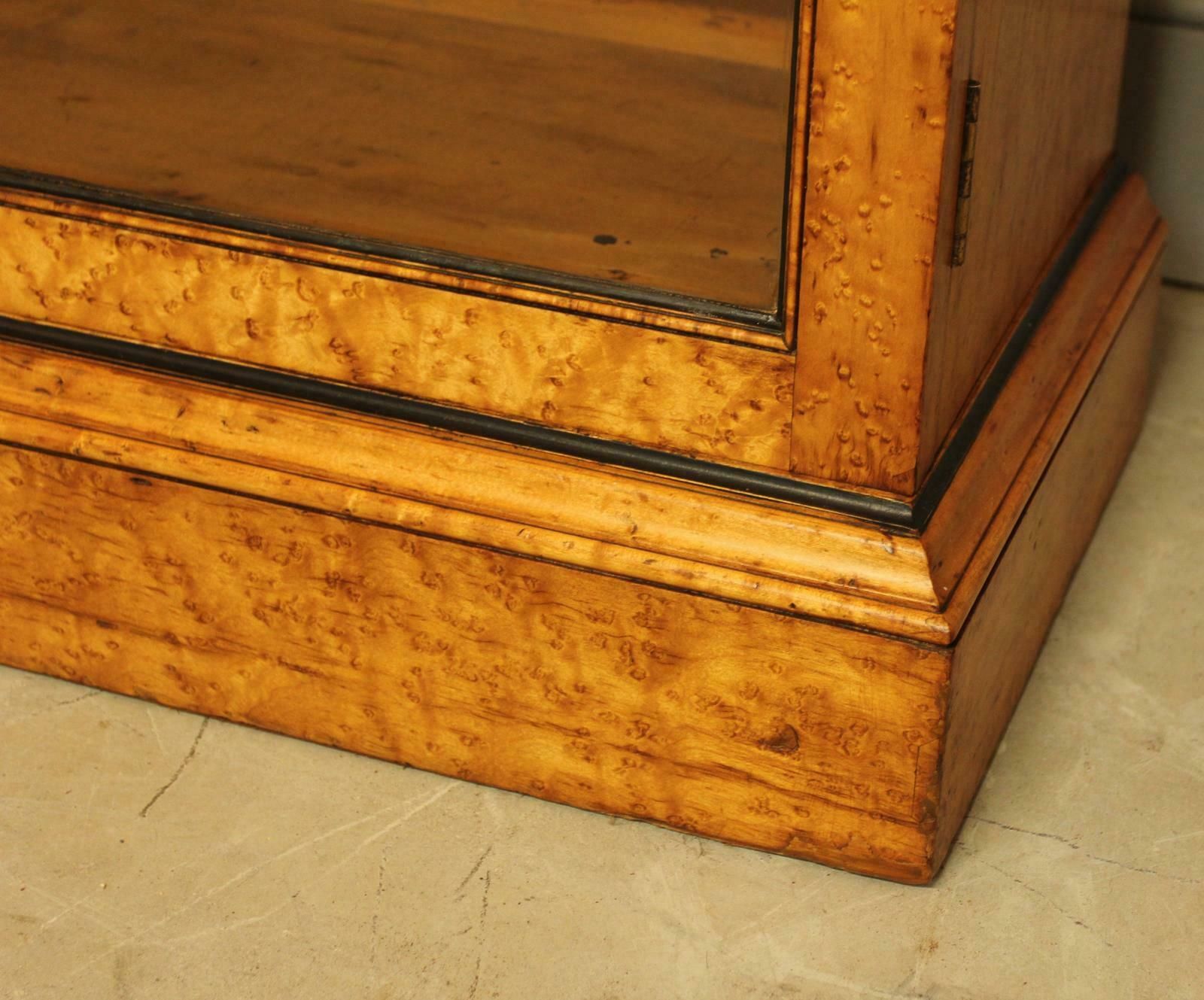 photo furniture Victorian Bird's Eye Maple Display Bookcase