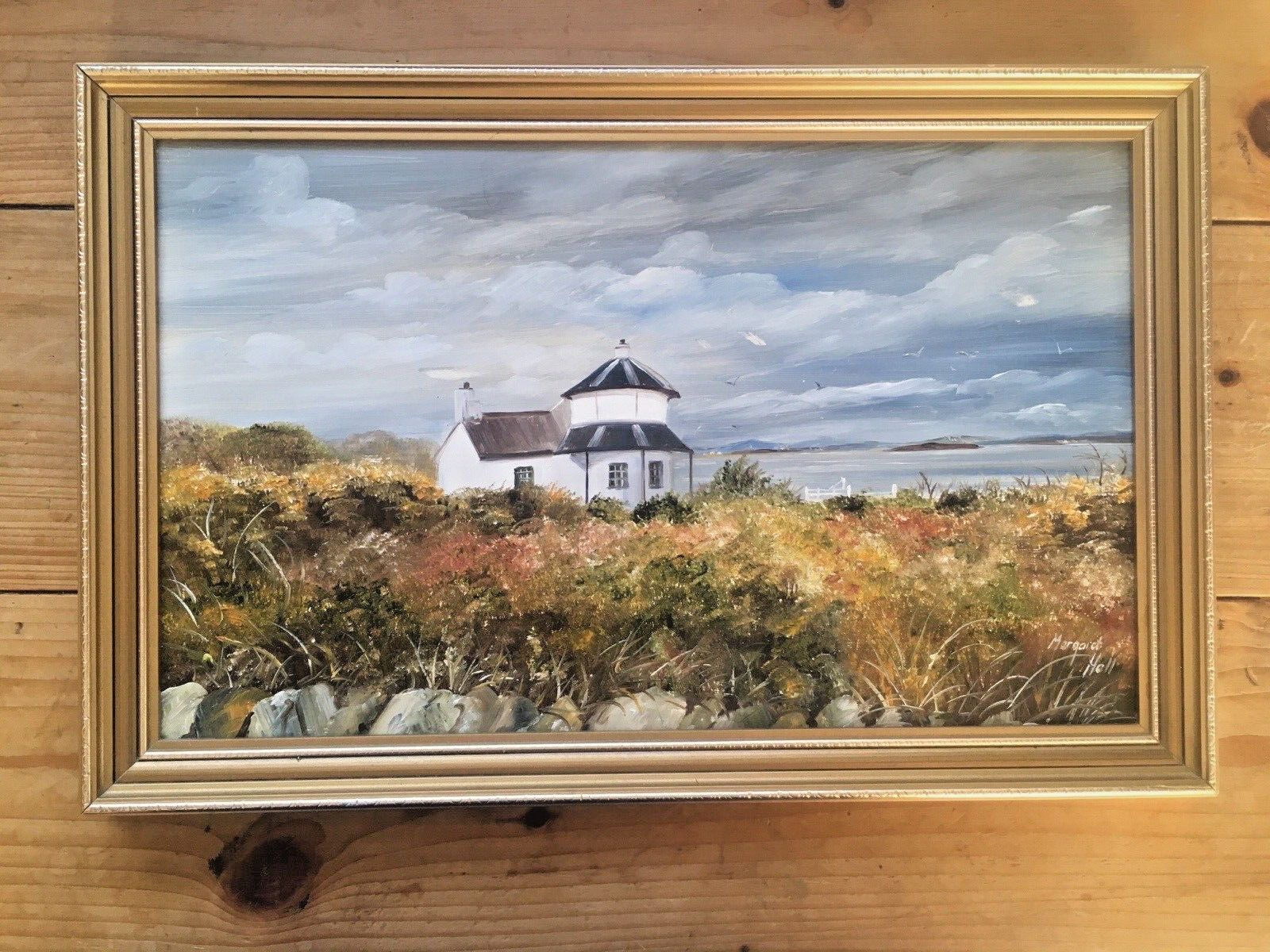 Original Margaret Hall Framed Oil On Board Painting Toll House Penrhos Anglesey photo furniture
