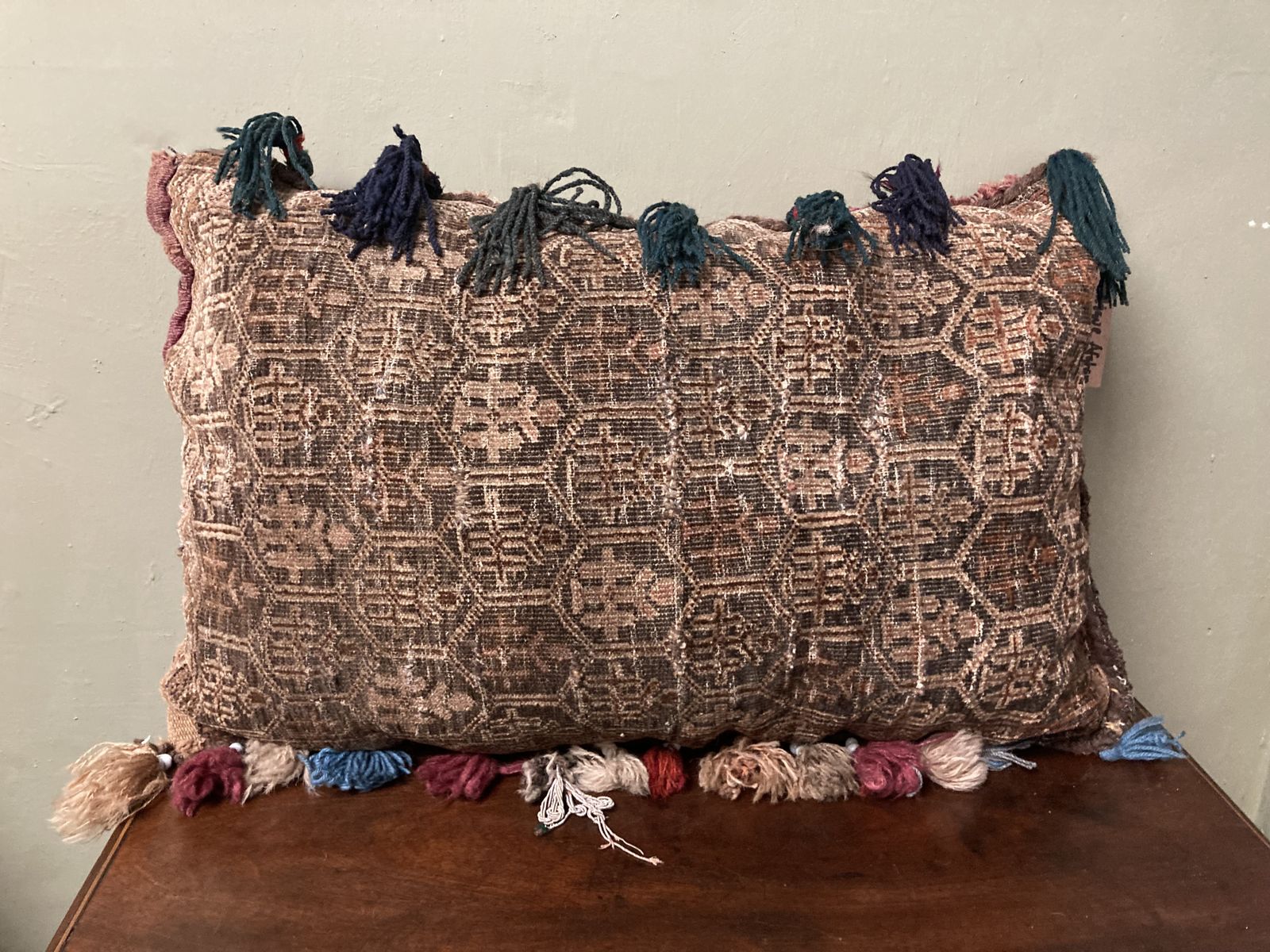 Large Antique Afghan Beluch Beaded Floor Cushion