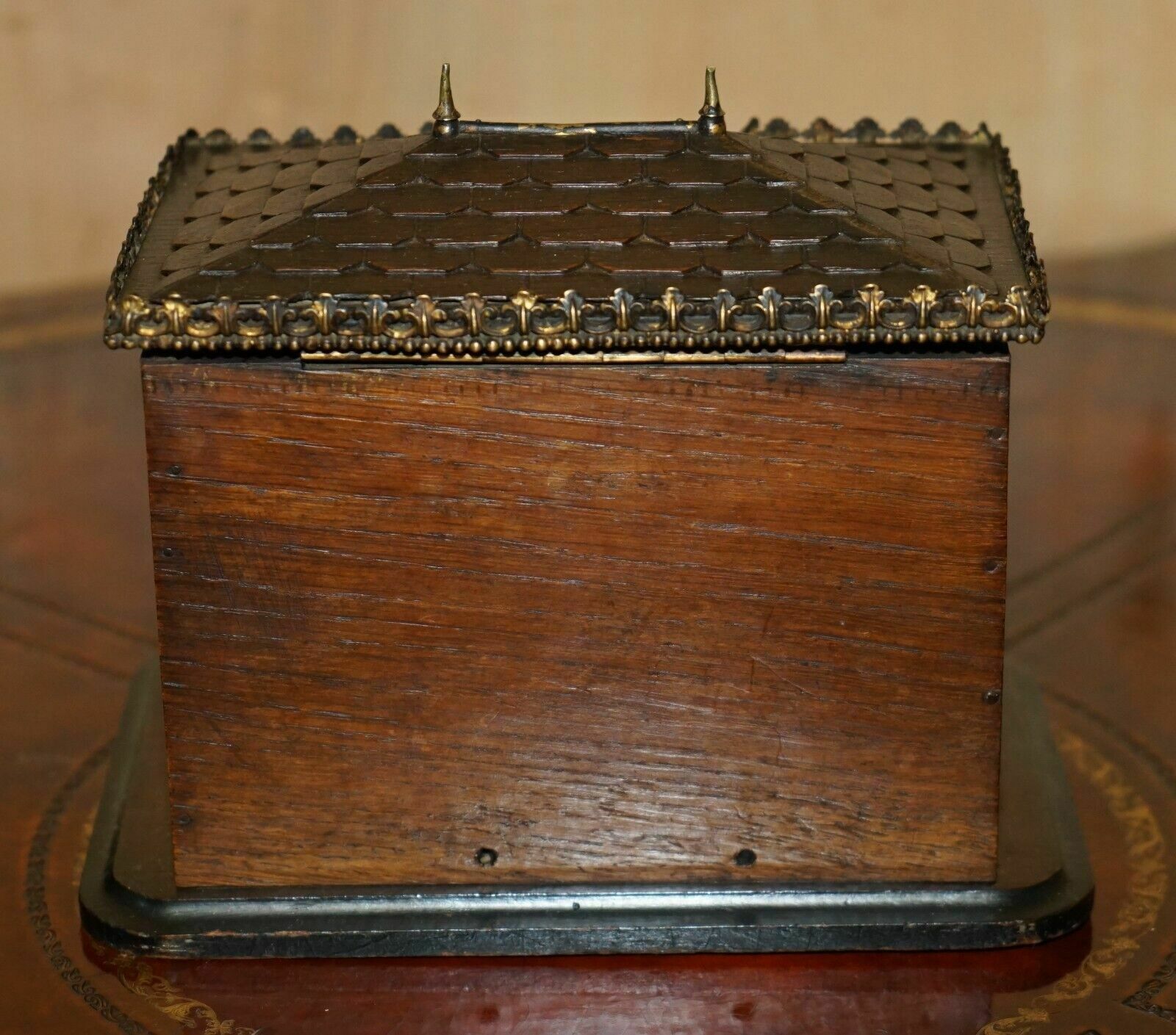 photo for sale Antique Circa 1900 French Cigar Box Modelled As A Pagoda Top Chinese Shop