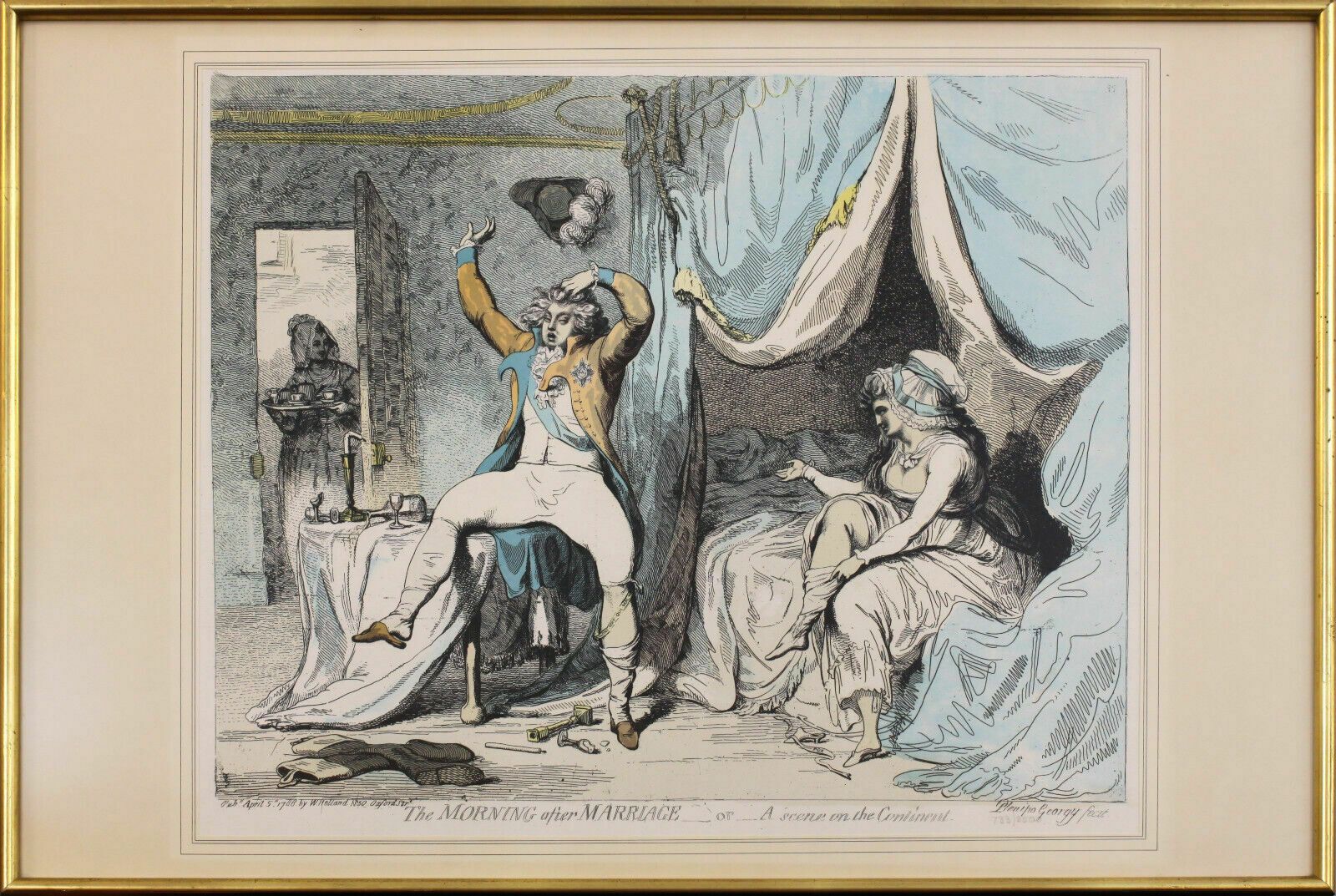 Limited Edition Copy Of James Gillray's "The Morning After Marriage"