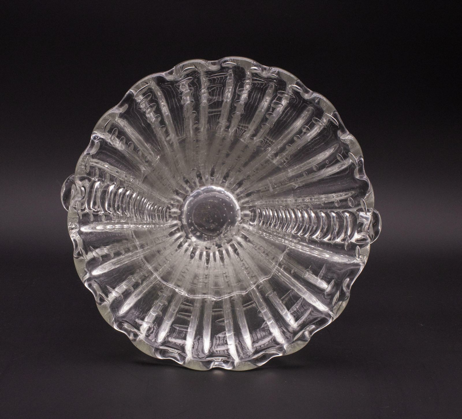 Art Decò Large Size Murano Bullicante Vase By Barovier & Toso, 1930s photo vintage