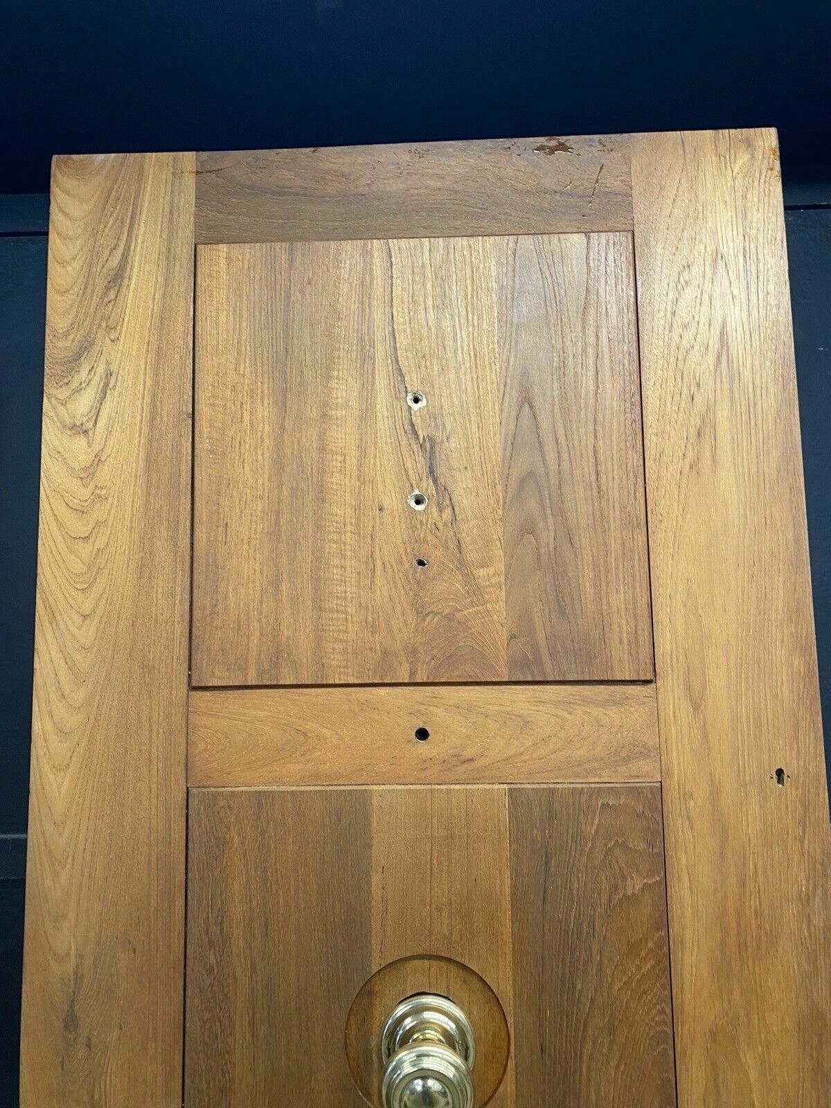 Large Solid Walnut Front Door Reclaimed Bespoke Hardwood Period Antique photo furniture