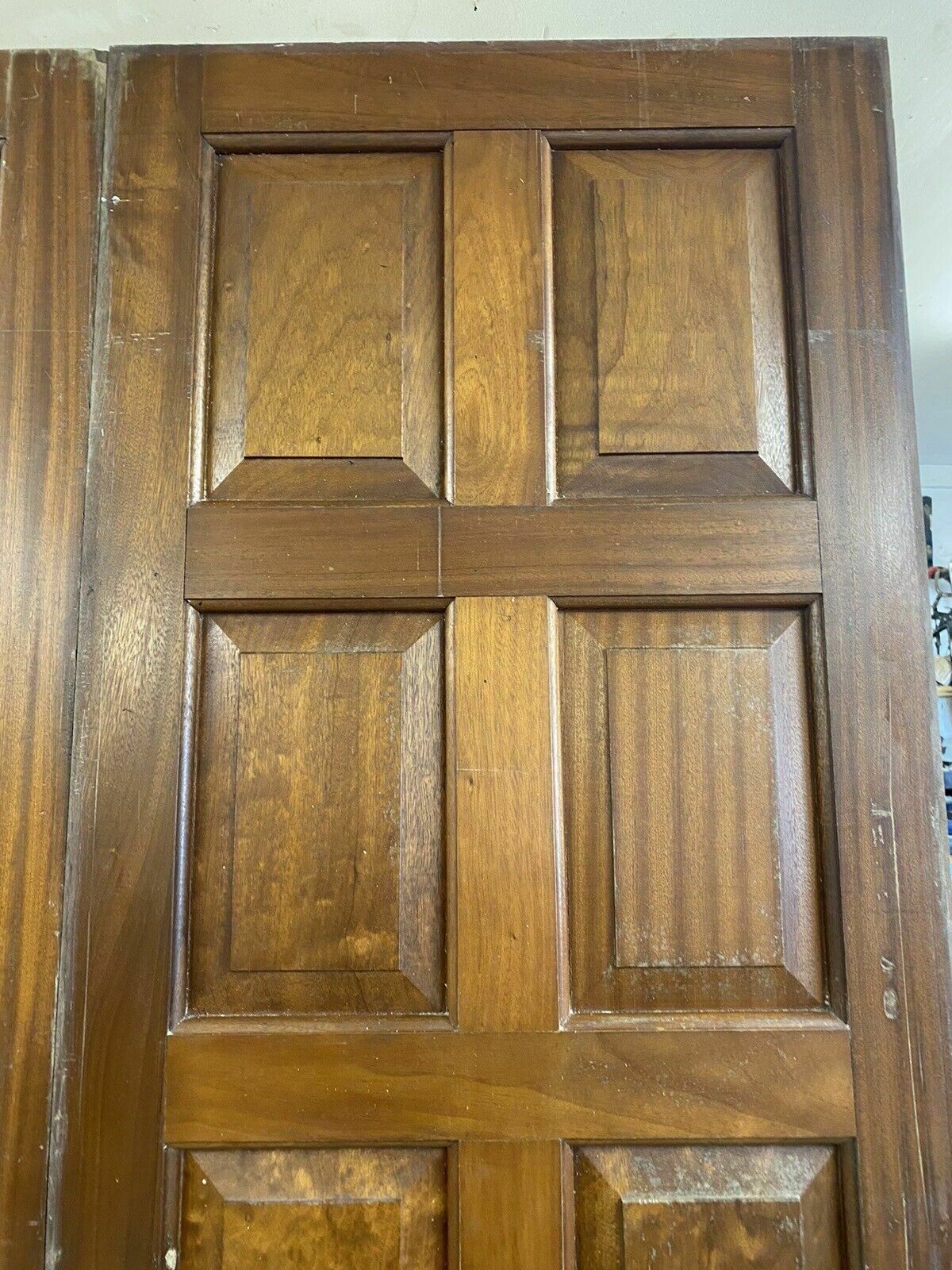 Large Pair Mahogany Front Doors Antique Period Reclaimed Old Set Double Used photo Home Fixtures