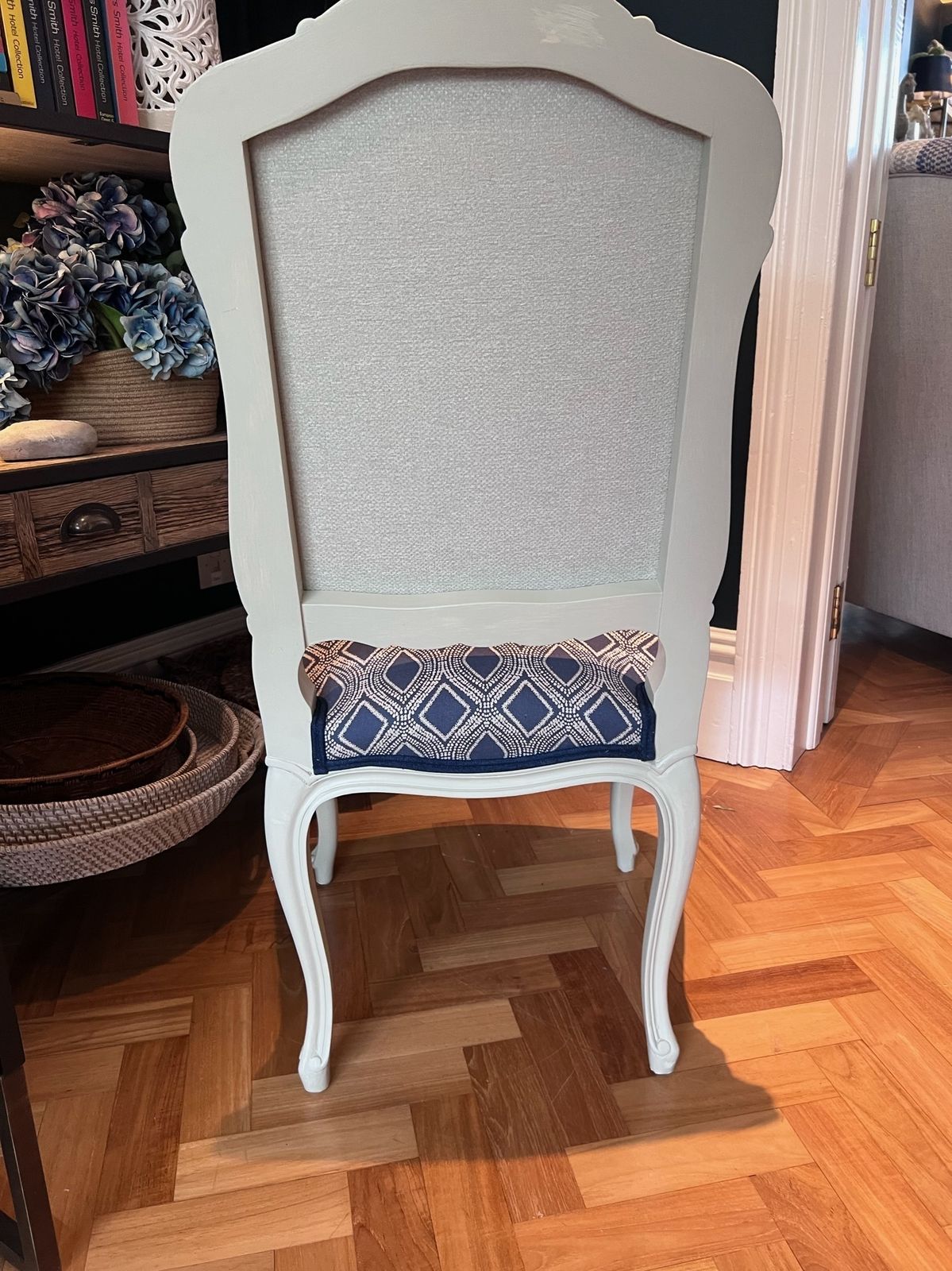 Carved Wood And Upholstery Dining Chair photo furniture