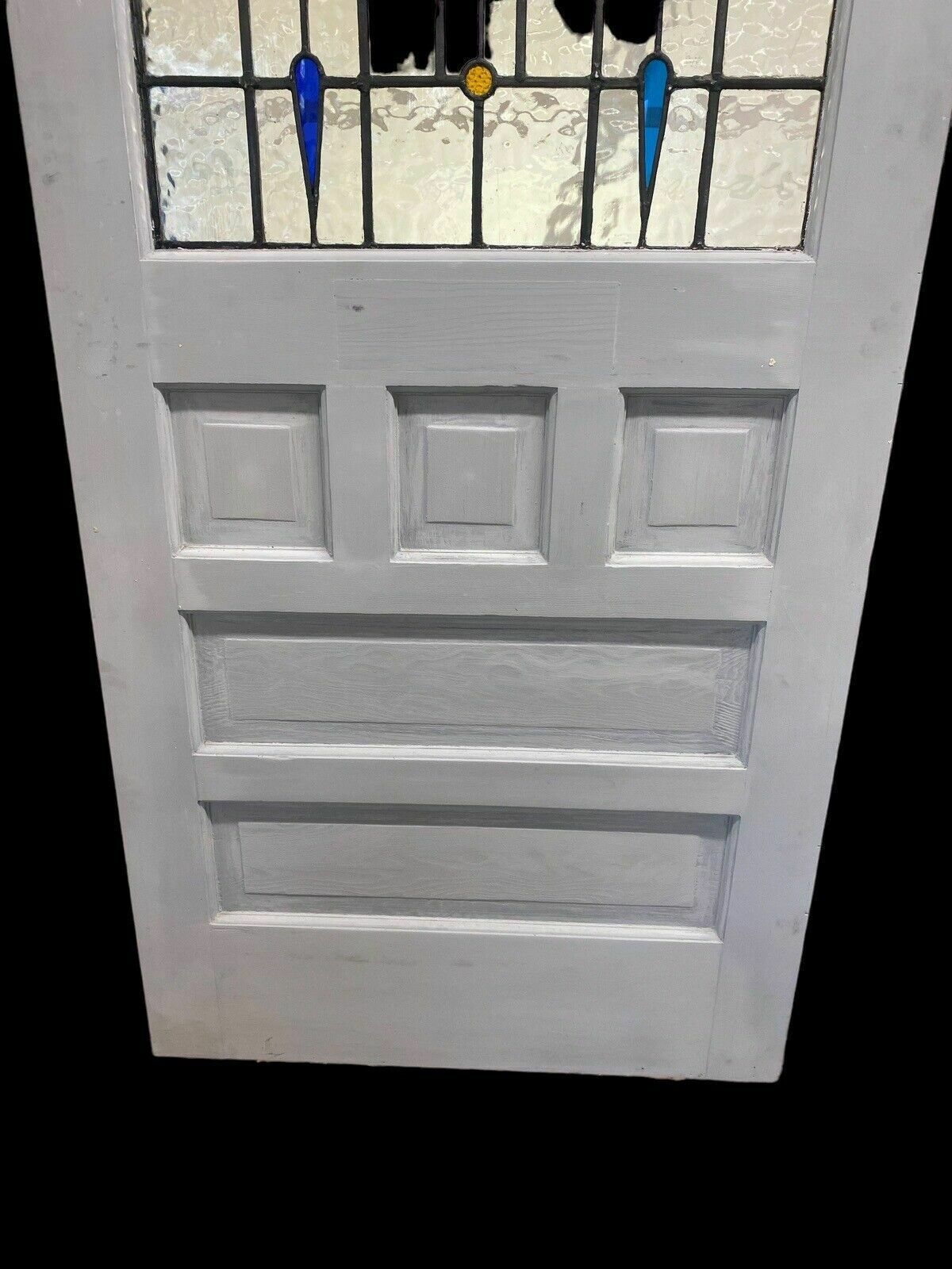20s 30s Stained Glass Front Door Period Old Reclaimed Antique Lead Wood Refurb photo 2183.0
