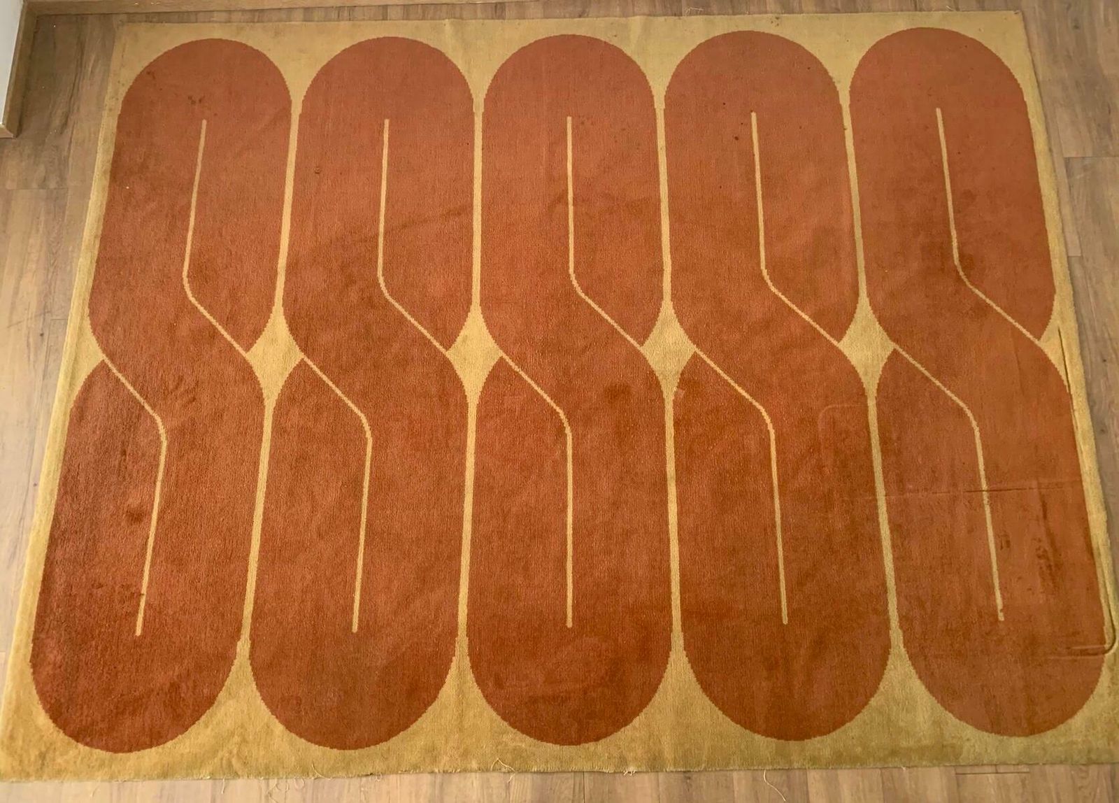 Mid Century Wool Rug, Belgium, 1970s photo Textiles