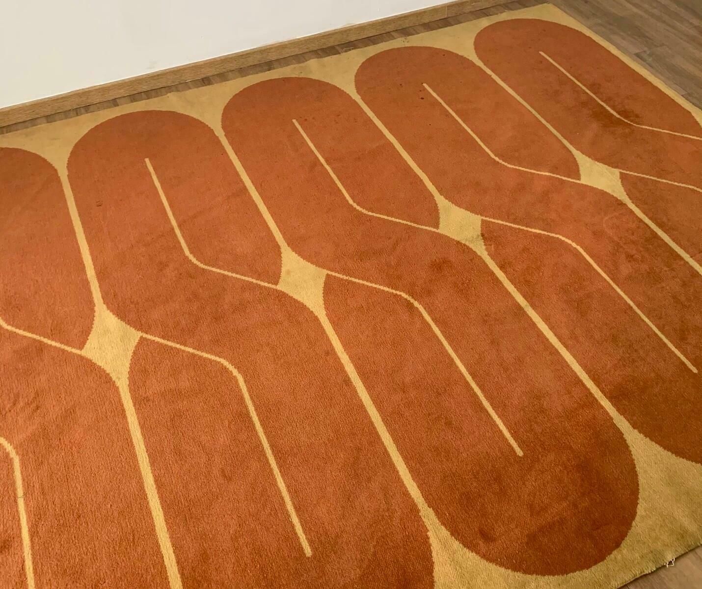 Mid Century Wool Rug, Belgium, 1970s photo vinterior