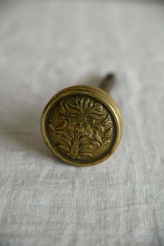 Antique Brass Door Handle, 1800s photo vintage