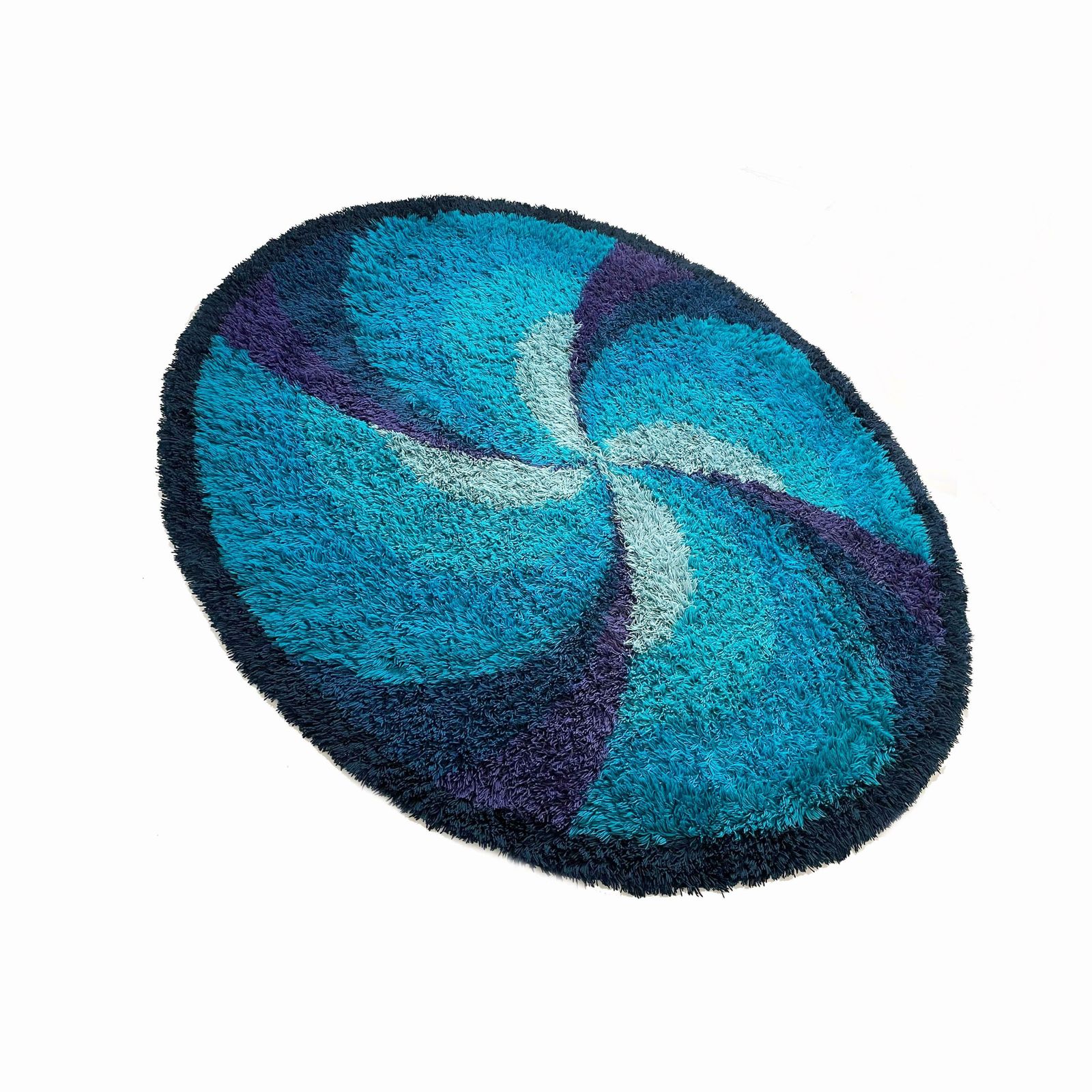 Extra Large Original Scandinavian High Pile Rya Rug By Ege Taepper, 1970s photo for sale