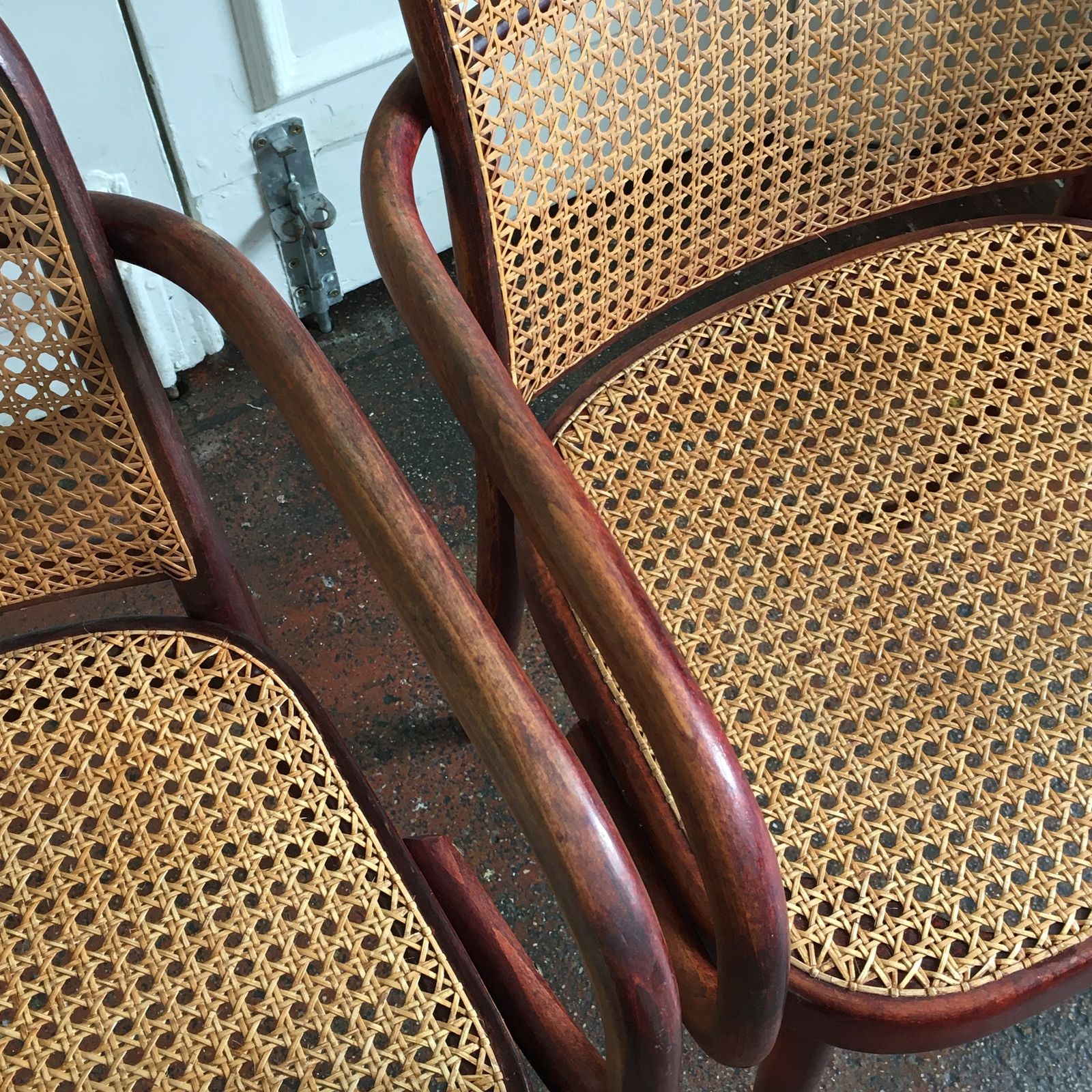 A Pair Of Midcentury Thonet A811 Carver Chairs Designed By Josef Frank And Josef Hoffmann photo vinterior