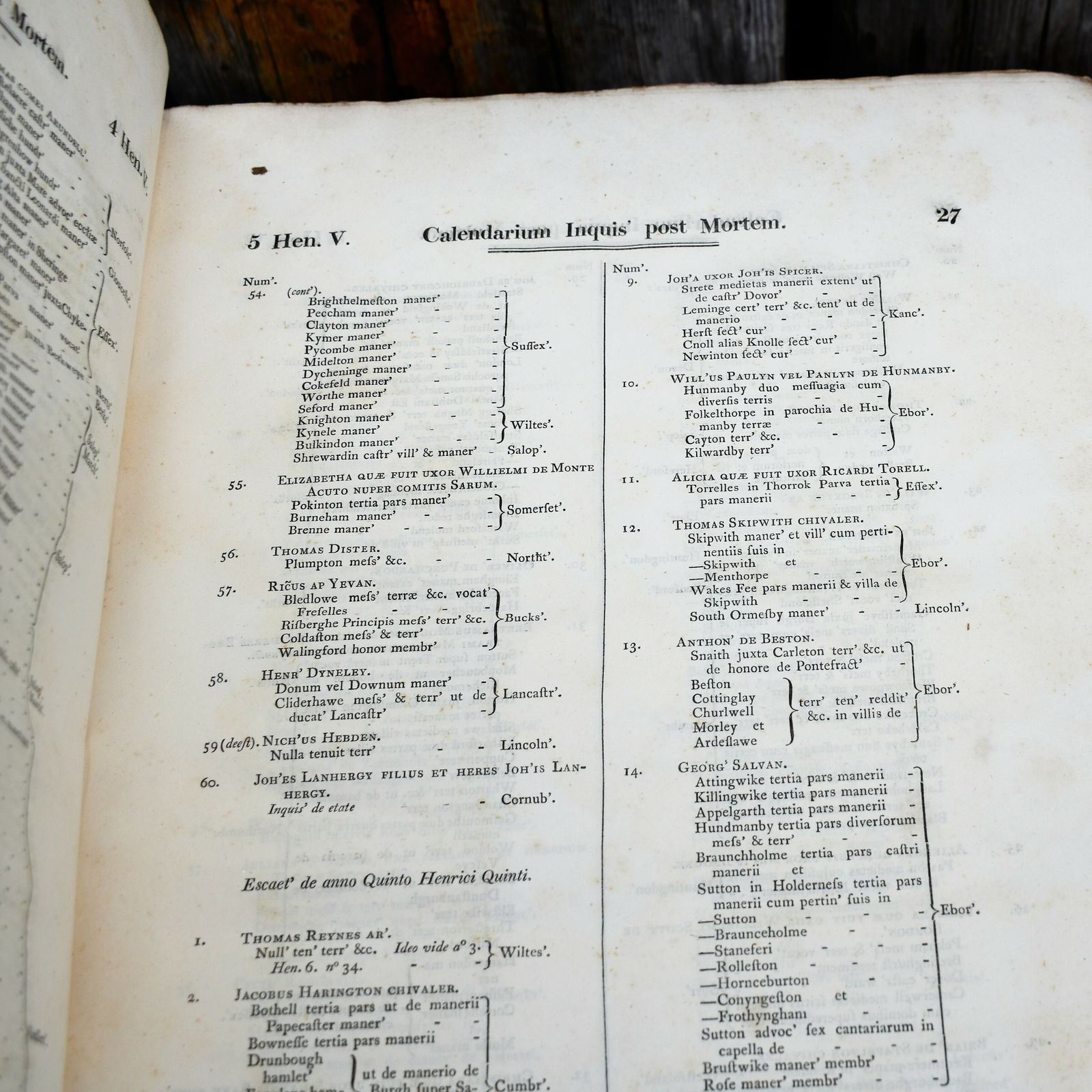 photo vinterior Antique 1806 Inquisitions Post Mortem Latin Leather Books George III Set Of 4