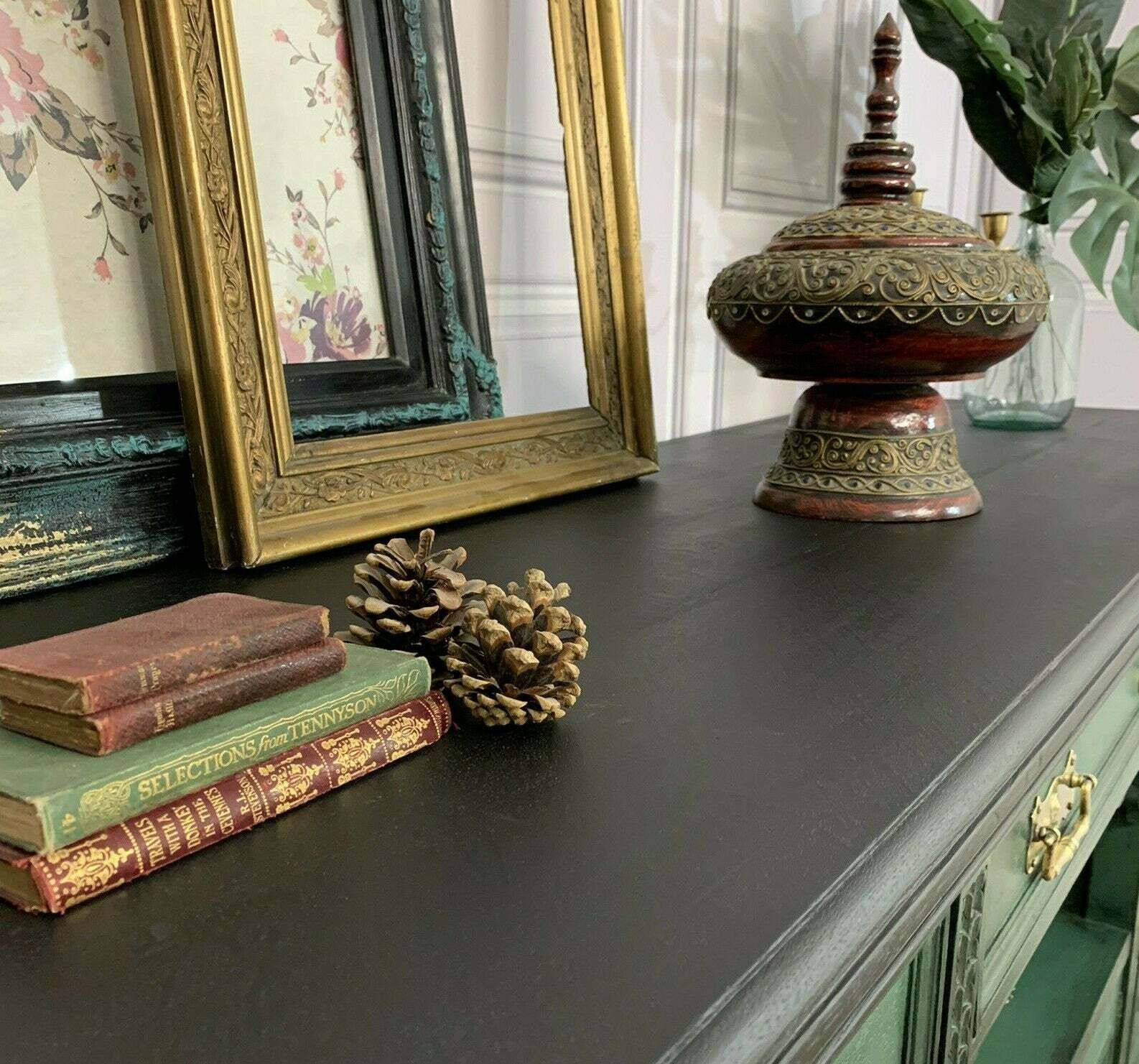 photo furniture Painted Edwardian Sideboard Solid Oak Carvings Commissions Welcome