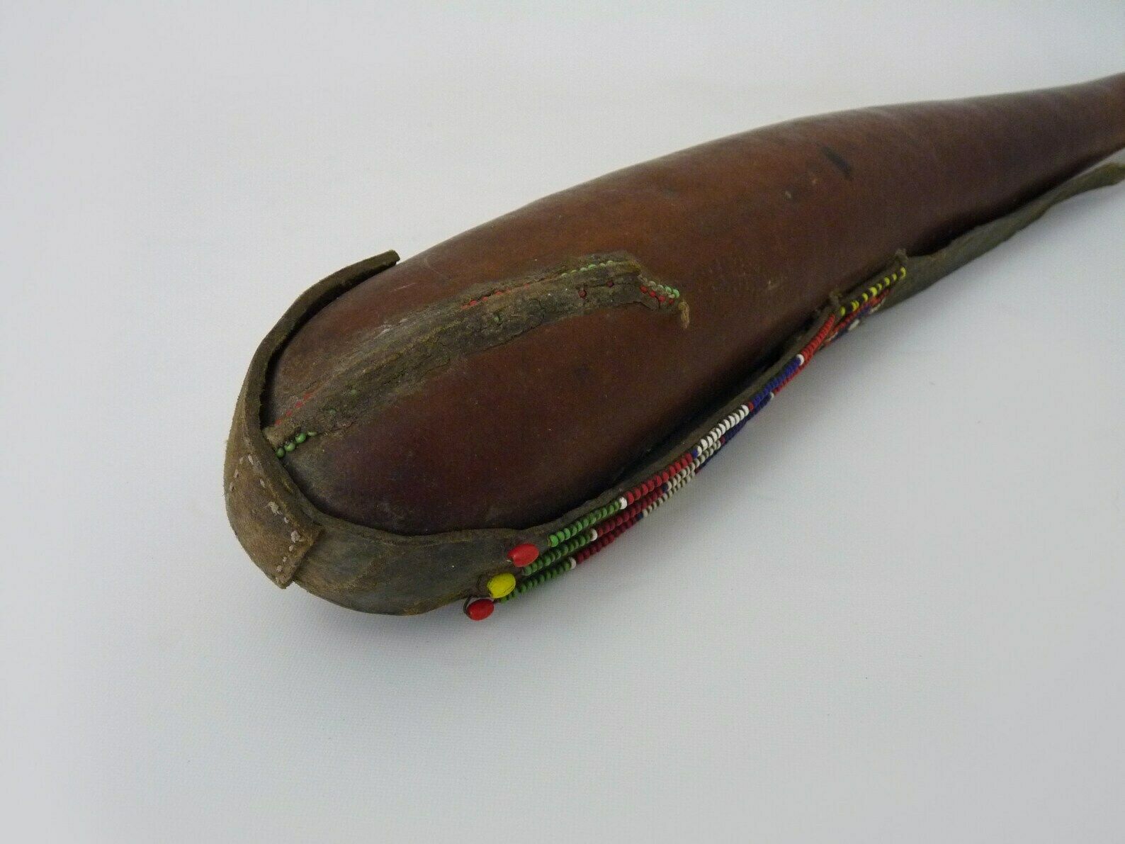 Ancient Massai Milk Flask Kibuyu Tanzania Kenya photo vinterior
