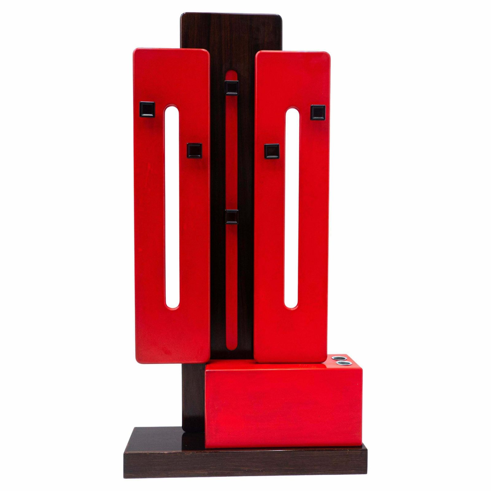 Mid Century Red Modulable Coat Rack By Carlo Di Carli For Fiarm, Italy 1960s