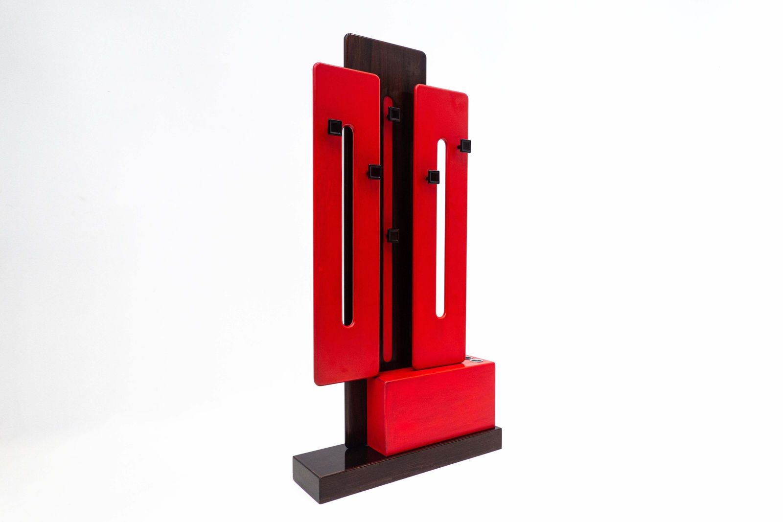 Mid Century Red Modulable Coat Rack By Carlo Di Carli For Fiarm, Italy 1960s photo furniture