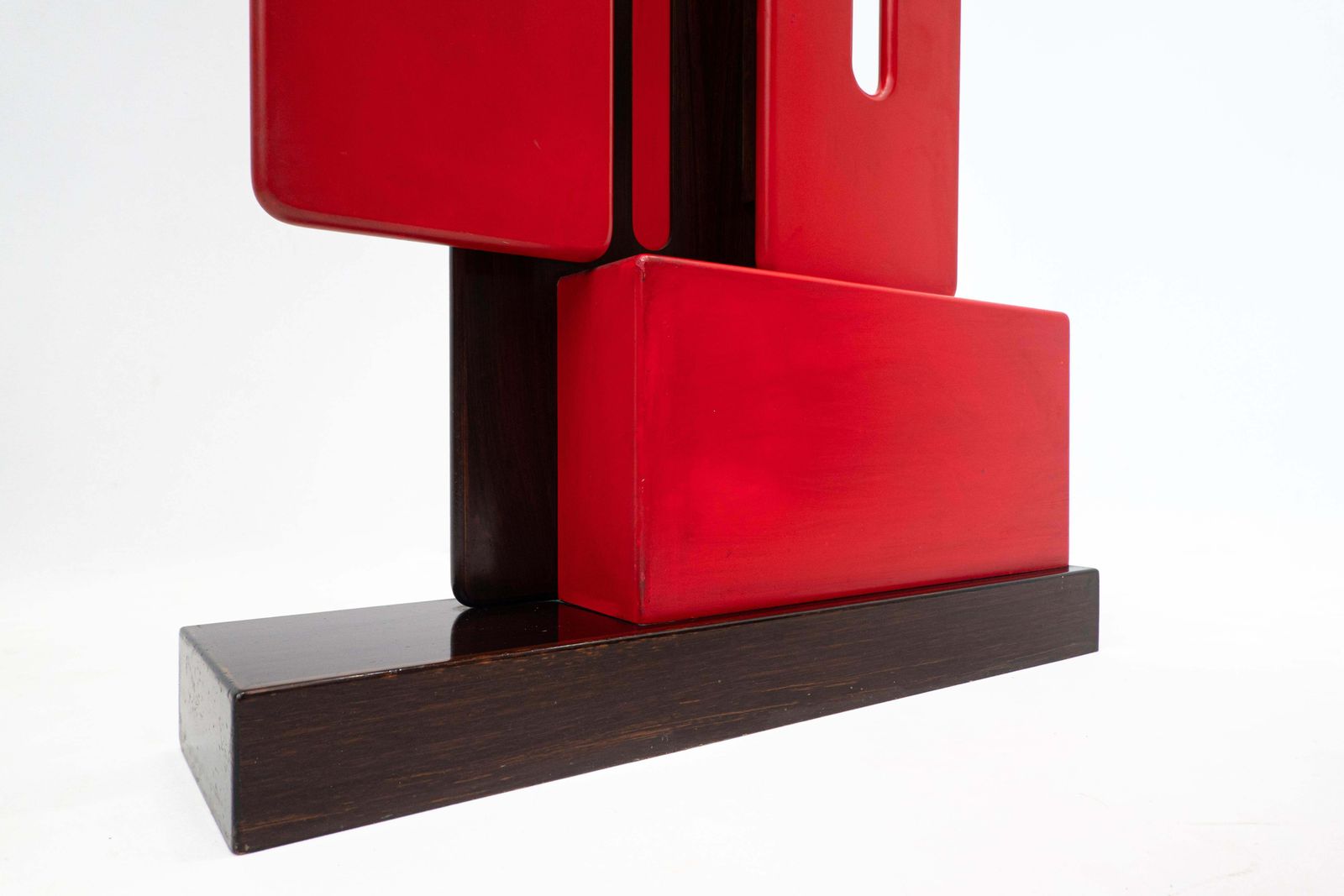 Mid Century Red Modulable Coat Rack By Carlo Di Carli For Fiarm, Italy 1960s photo 2891.0