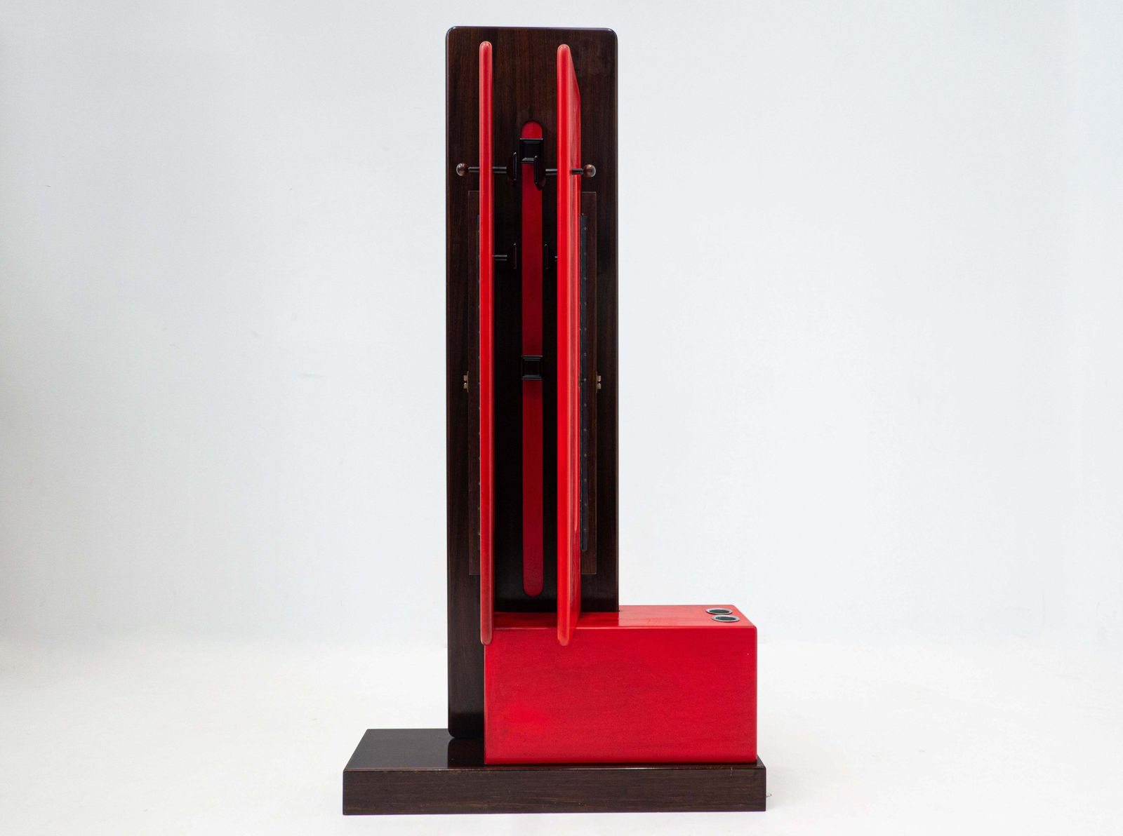 Furniture Mid Century Red Modulable Coat Rack By Carlo Di Carli For Fiarm, Italy 1960s photo