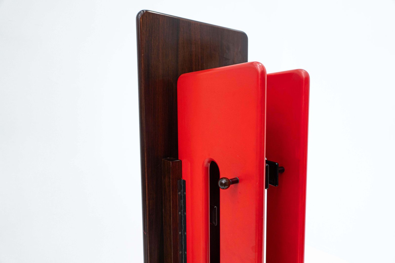 2891.0 Mid Century Red Modulable Coat Rack By Carlo Di Carli For Fiarm, Italy 1960s photo