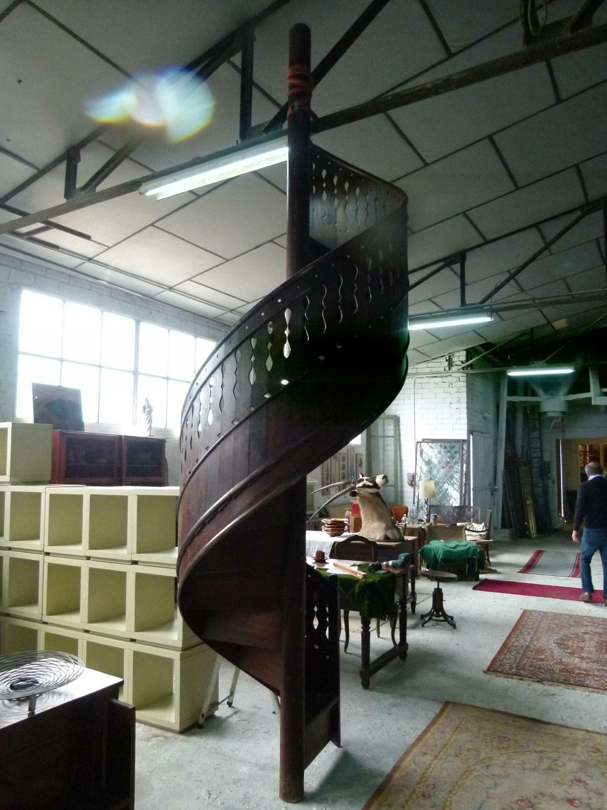 Early 20th Century Spiral Wooden Staircase From Spain photo furniture