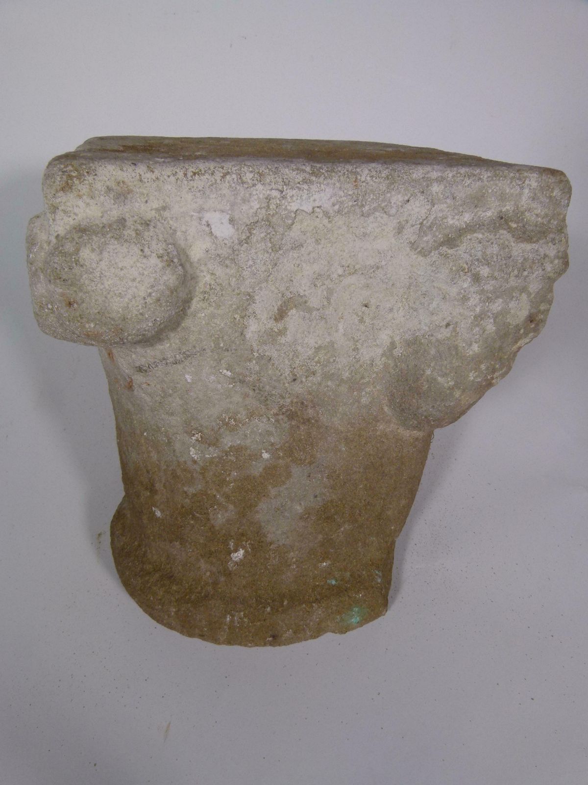 Romanesque Hand Carved Limestone Capital From Spain photo furniture