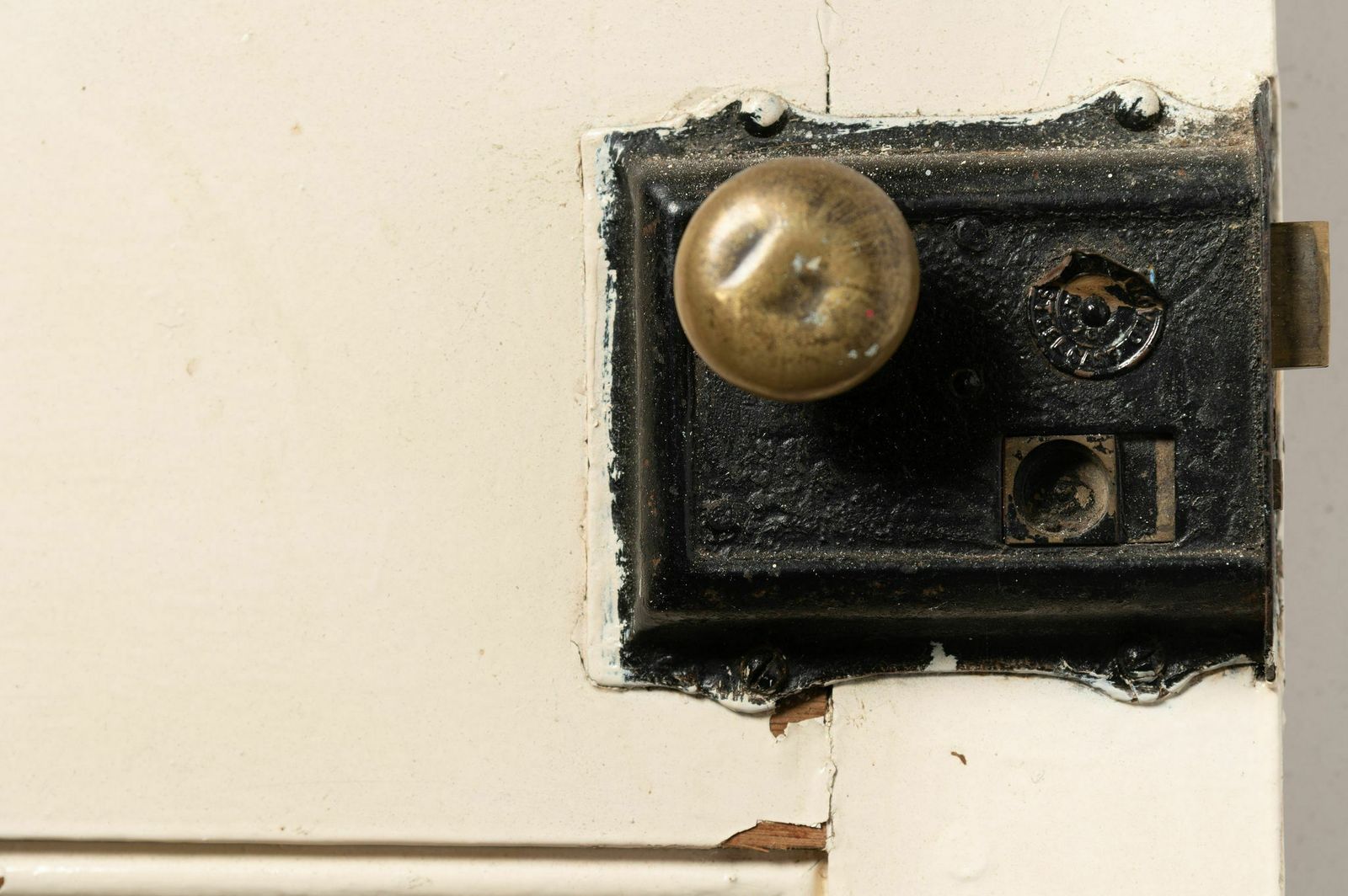 Old Door With Pretty Wallpaper photo Home Fixtures