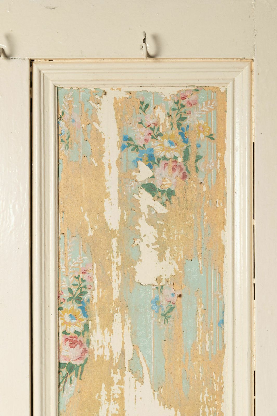 Old Door With Pretty Wallpaper photo 110.0