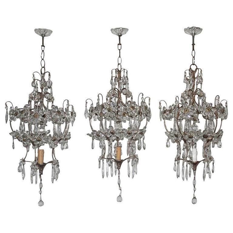 Mid Century Modern Chandeliers French Crystal Metal Forged 1950s photo furniture