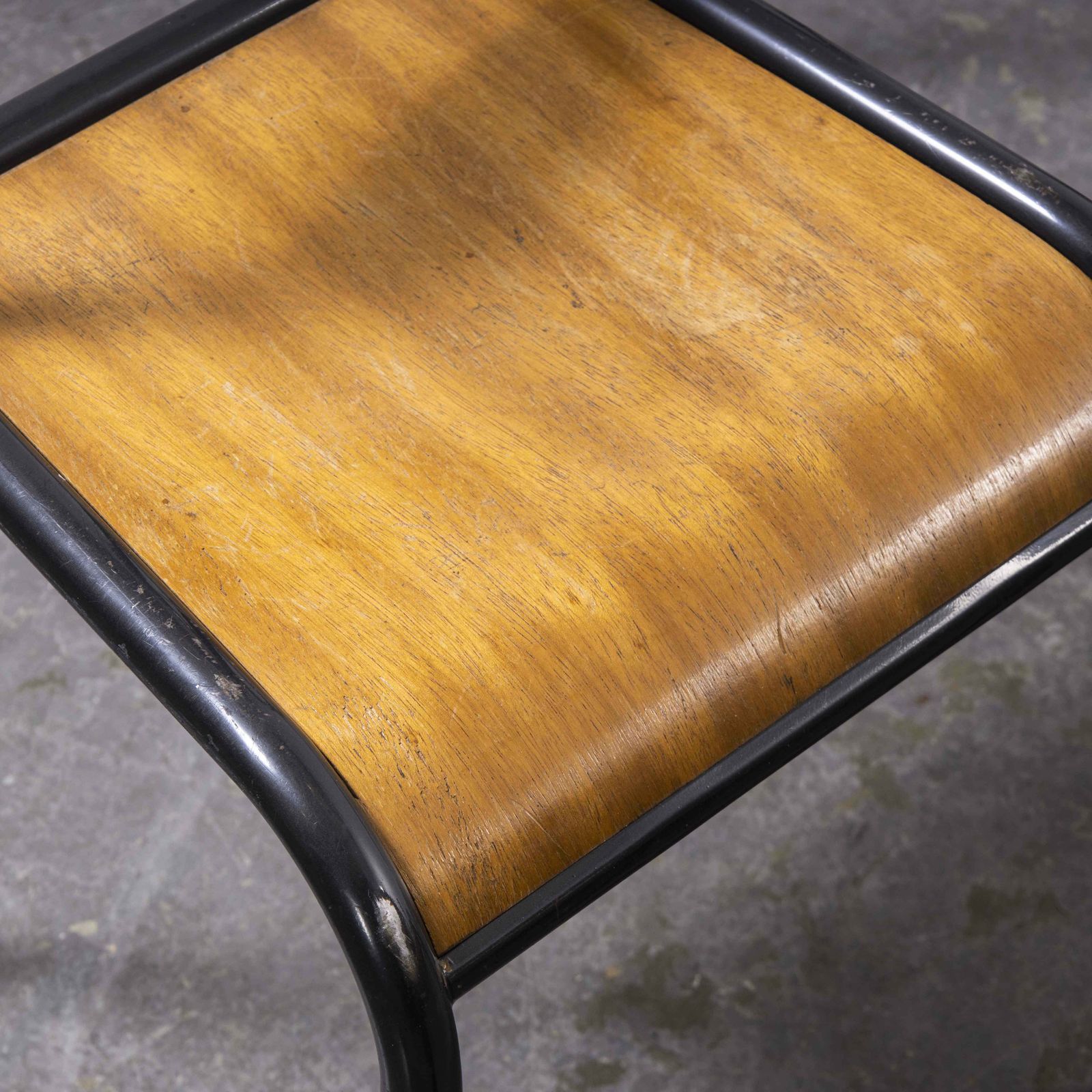 1950’s French Mullca Black Tapered Leg School Dining Chairsvarious Quantities Available photo furniture