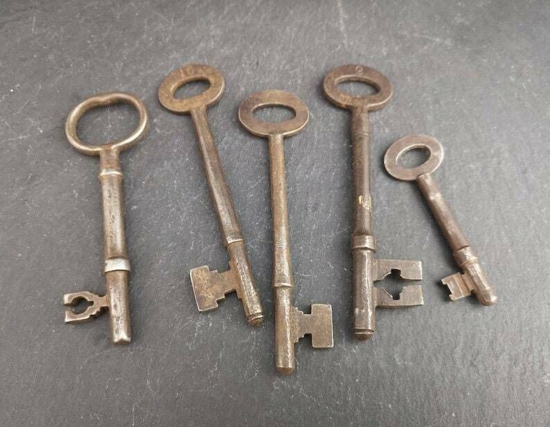 Antique Steel Keys, Victorian, Cabinet Of Curiosity photo furniture