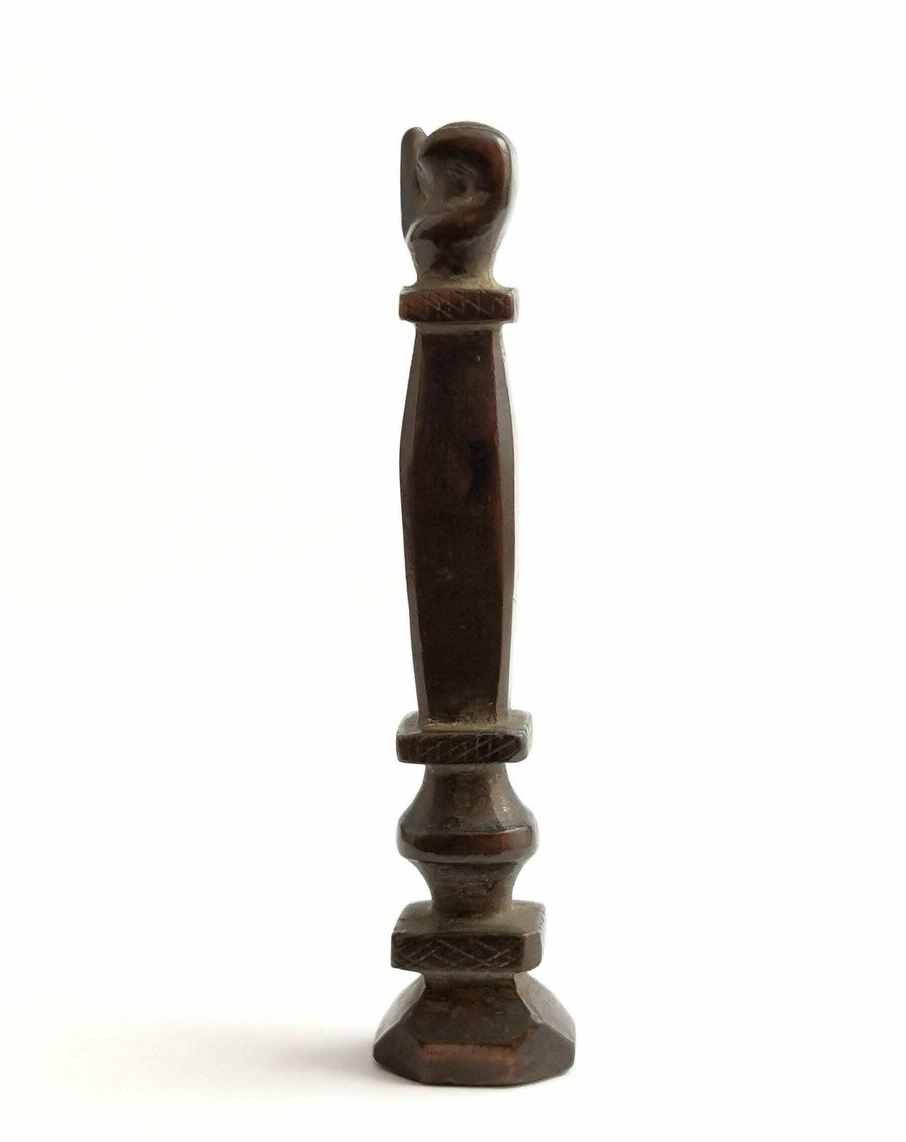 Antique Bronze Wax Seal, Desk Seal, Figa Hand photo furniture