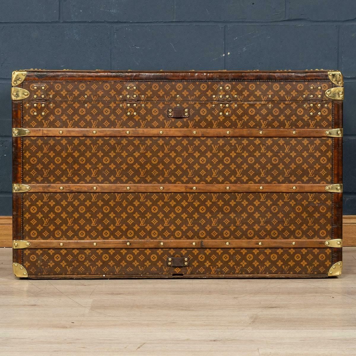 20th Century Louis Vuitton "Malle Haute" In Monogram Canvas, France, C.1910 photo Furniture
