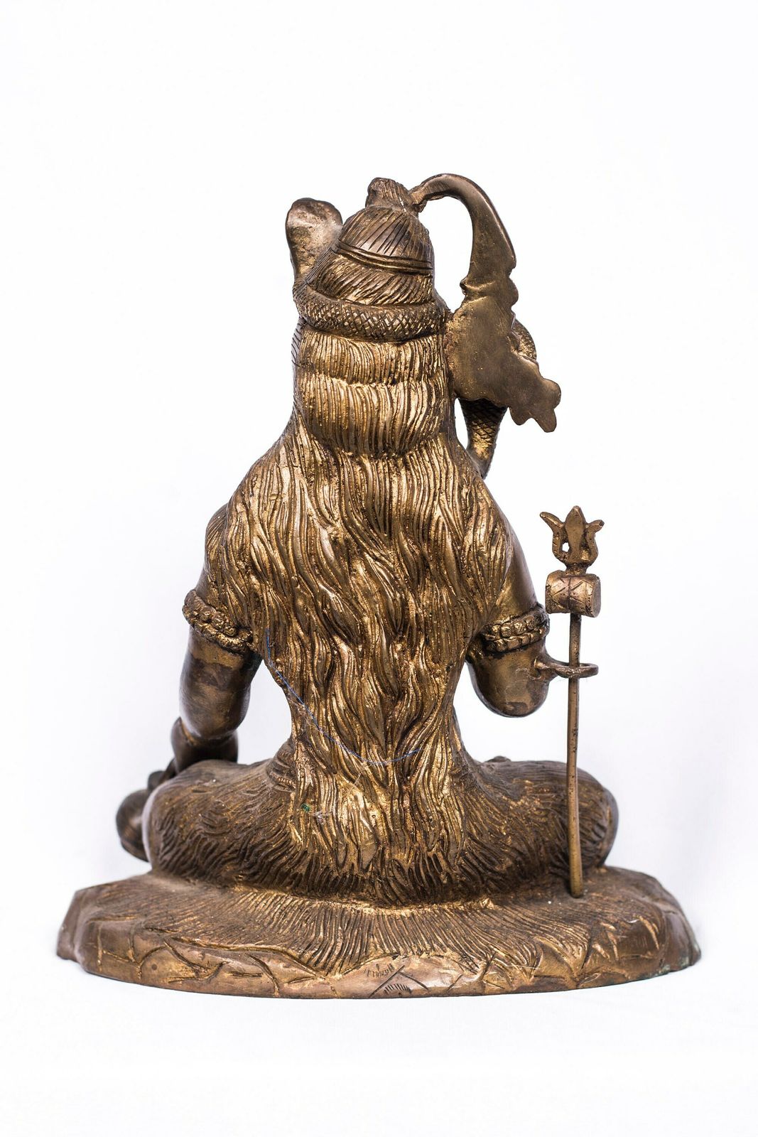 Antique Brass Shiva Sculpture | Hindu Temple Idol | Meditating Shiva Statue photo 150.0