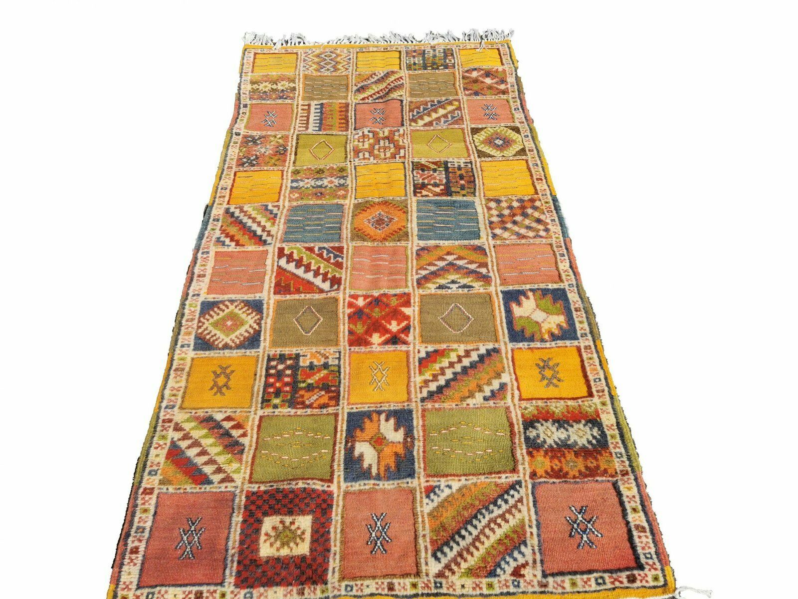 R49  Colourful Moroccan Berber Rug. Tribal Carpet Mad Of Camel Wool photo furniture