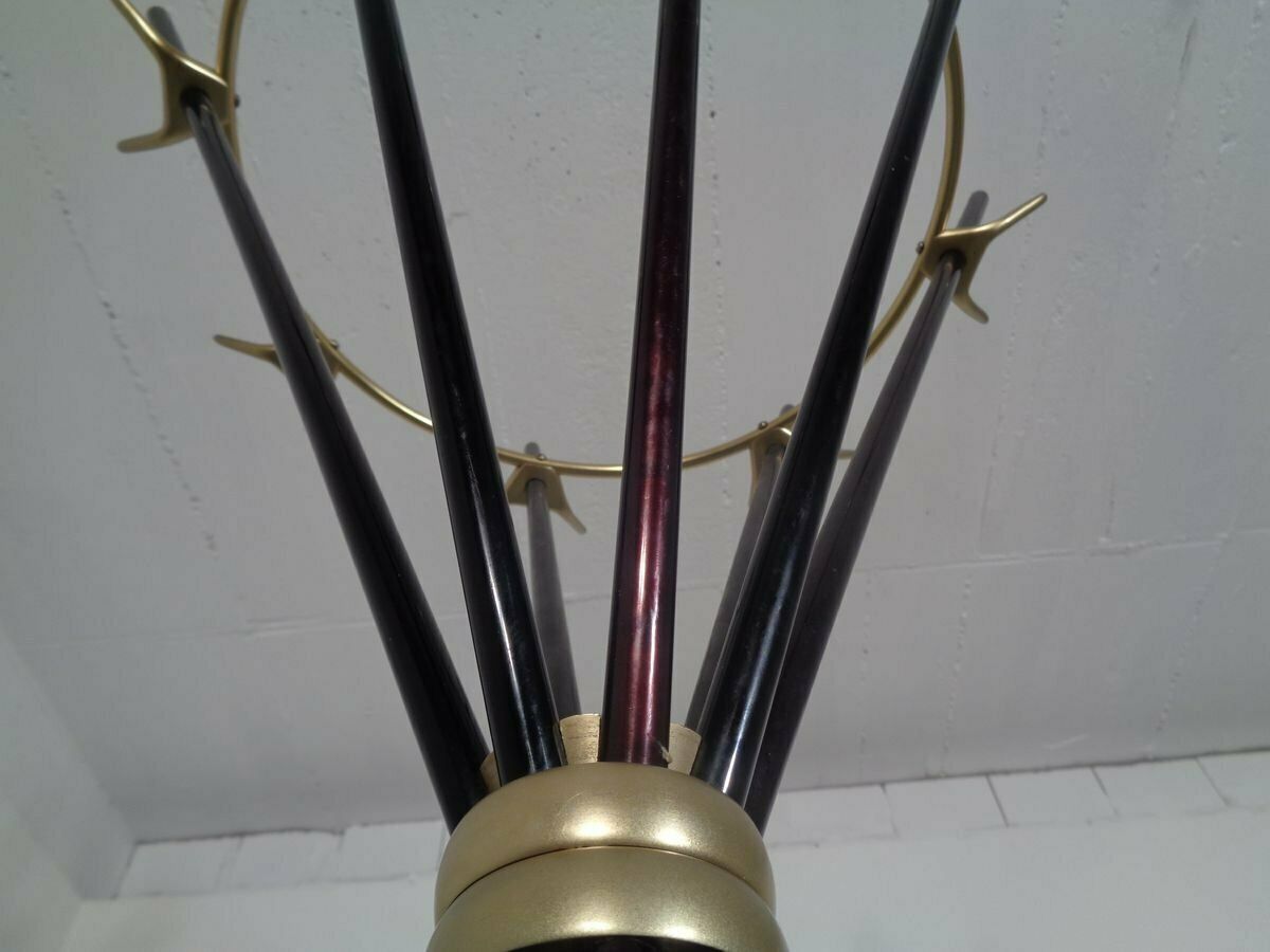 1965.0 Italian Copper & Steel Tubular Coat Rack, 1950s photo