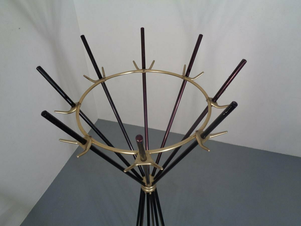 photo buy Italian Copper & Steel Tubular Coat Rack, 1950s