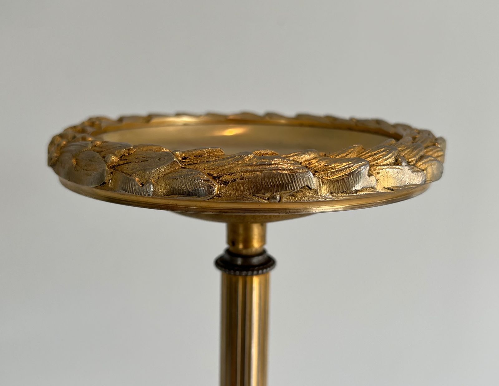Pedestal Ashtray In Bronze, Glass And Brass From Maison Baguès photo 1650.0