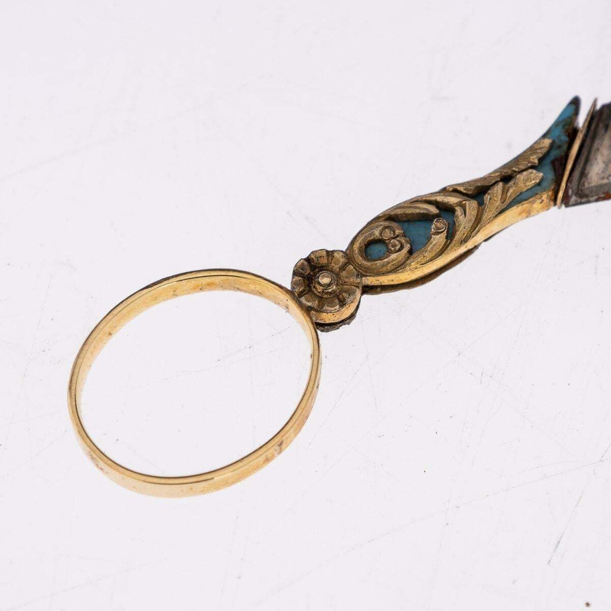 photo furniture 19th Century French Gold Mounted & Mother Of Pearl Etui Set, C.1870