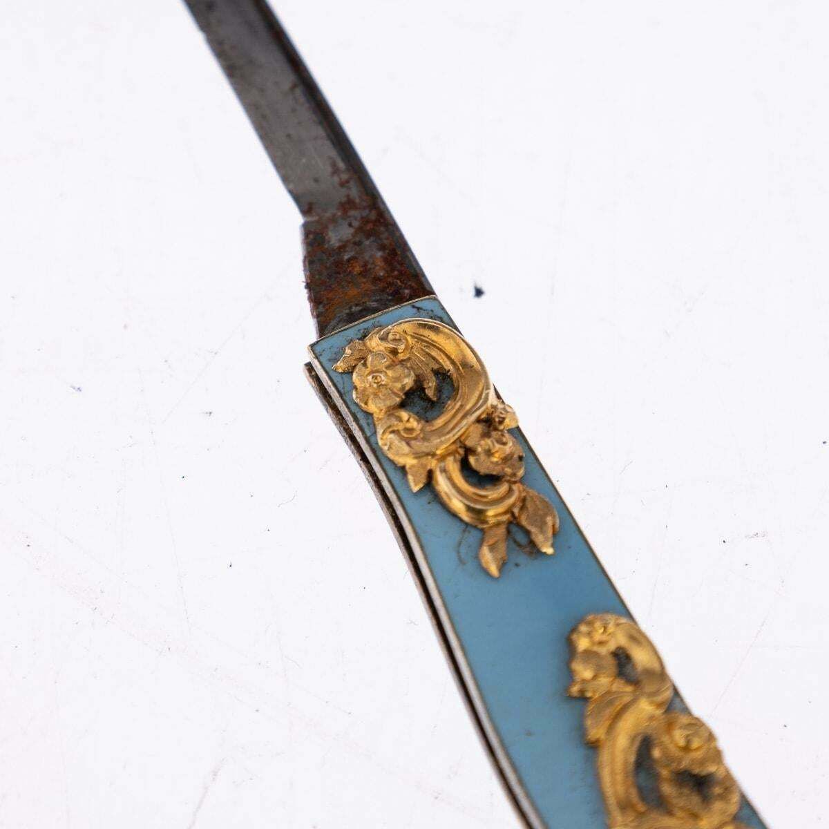 photo buy 19th Century French Gold Mounted & Mother Of Pearl Etui Set, C.1870