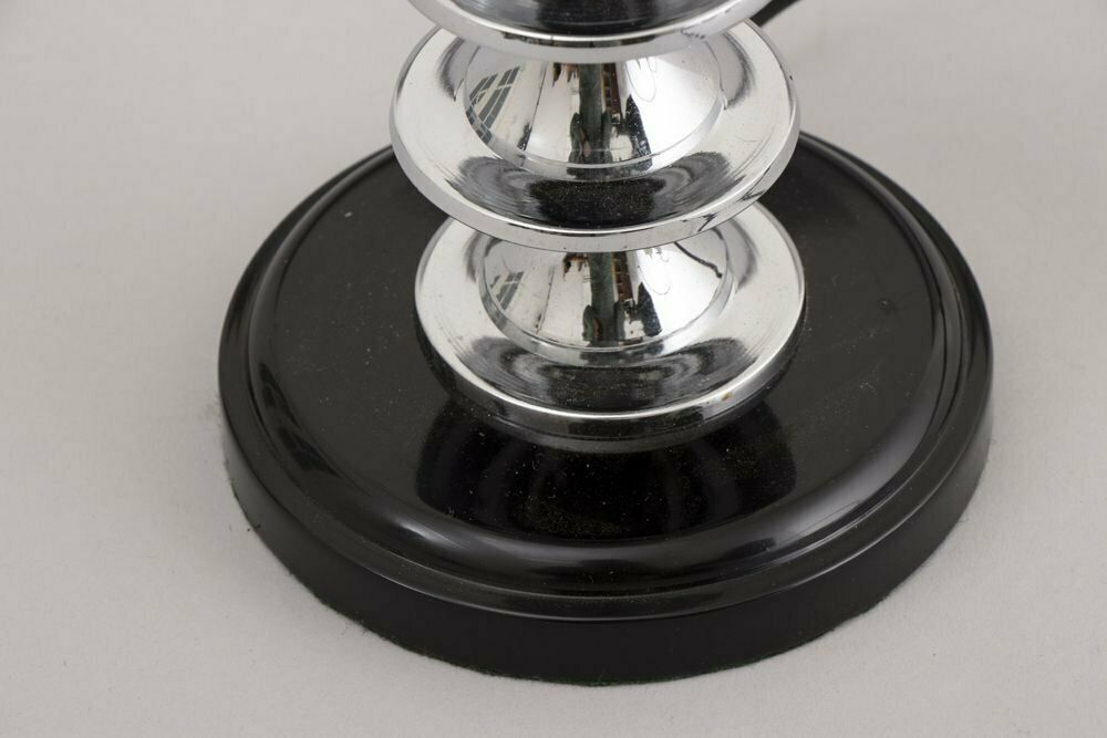 British Modernist Art Deco Table Lamp With Original Opal Glass Shade C.1930 photo vinterior