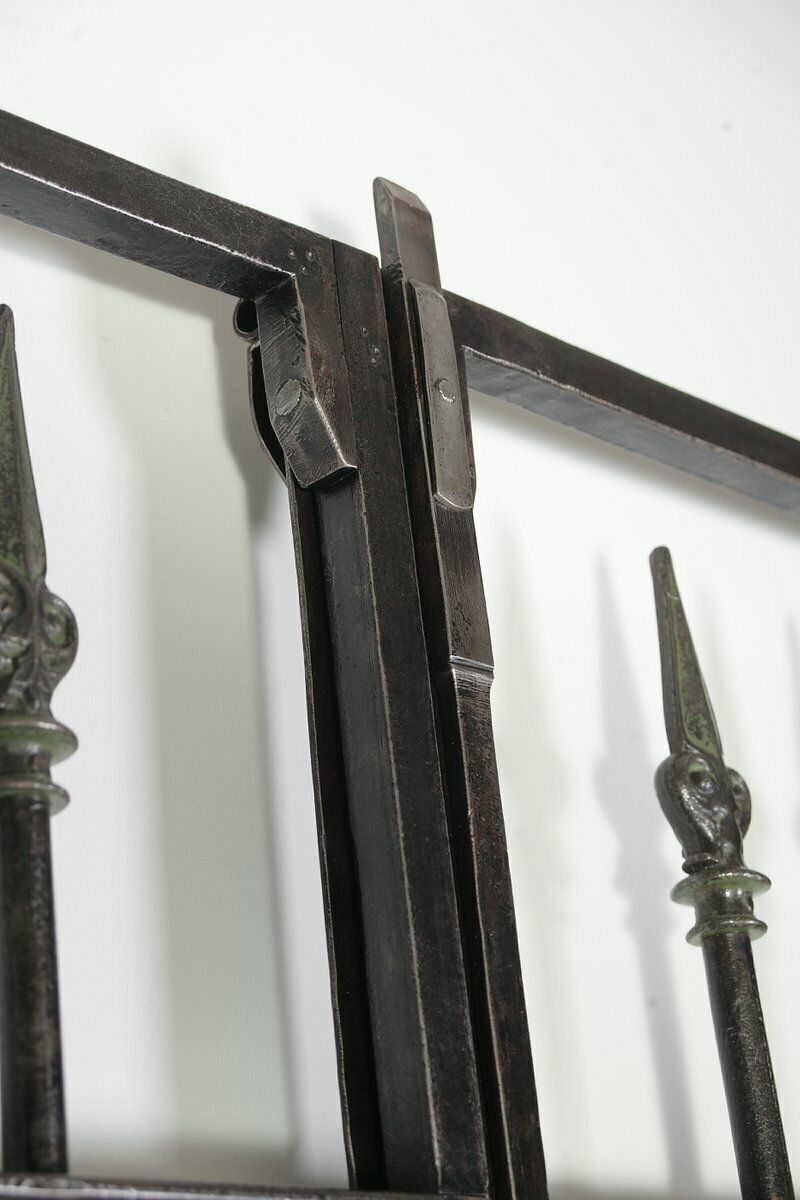 Antique Iron Wrought Double Doors, Bohemia, 1880s photo Home Fixtures
