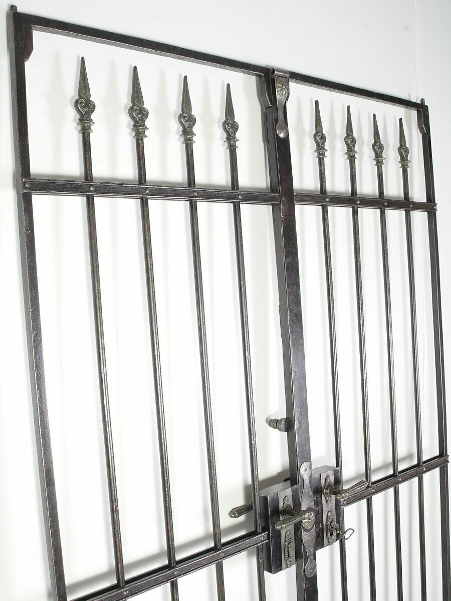 3600.0 Antique Iron Wrought Double Doors, Bohemia, 1880s photo