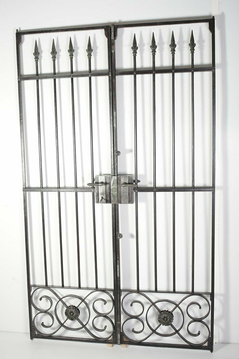 photo buy Antique Iron Wrought Double Doors, Bohemia, 1880s
