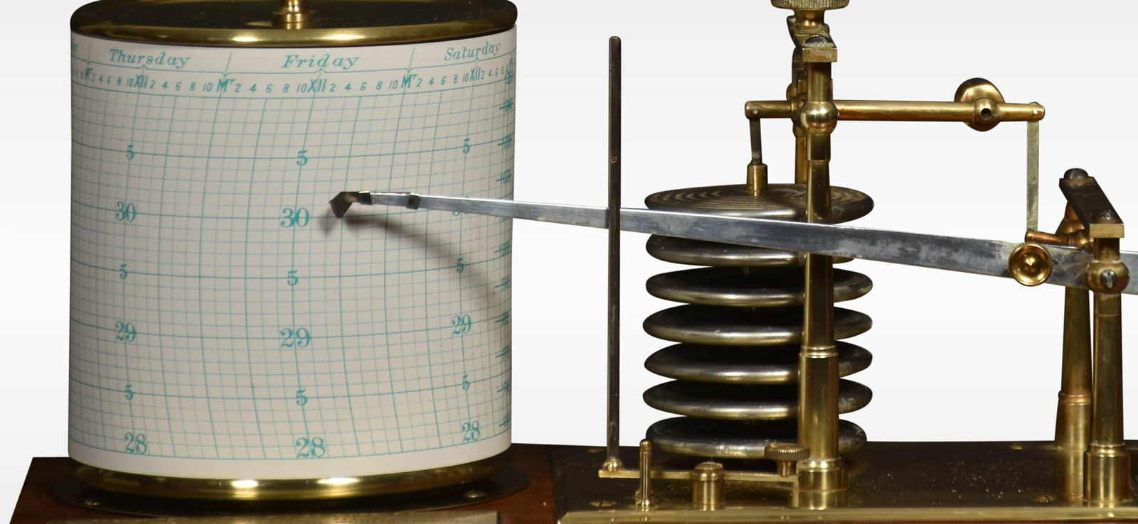 Walnut Cased Barograph By Depree And Young Ltd Exeter photo vinterior