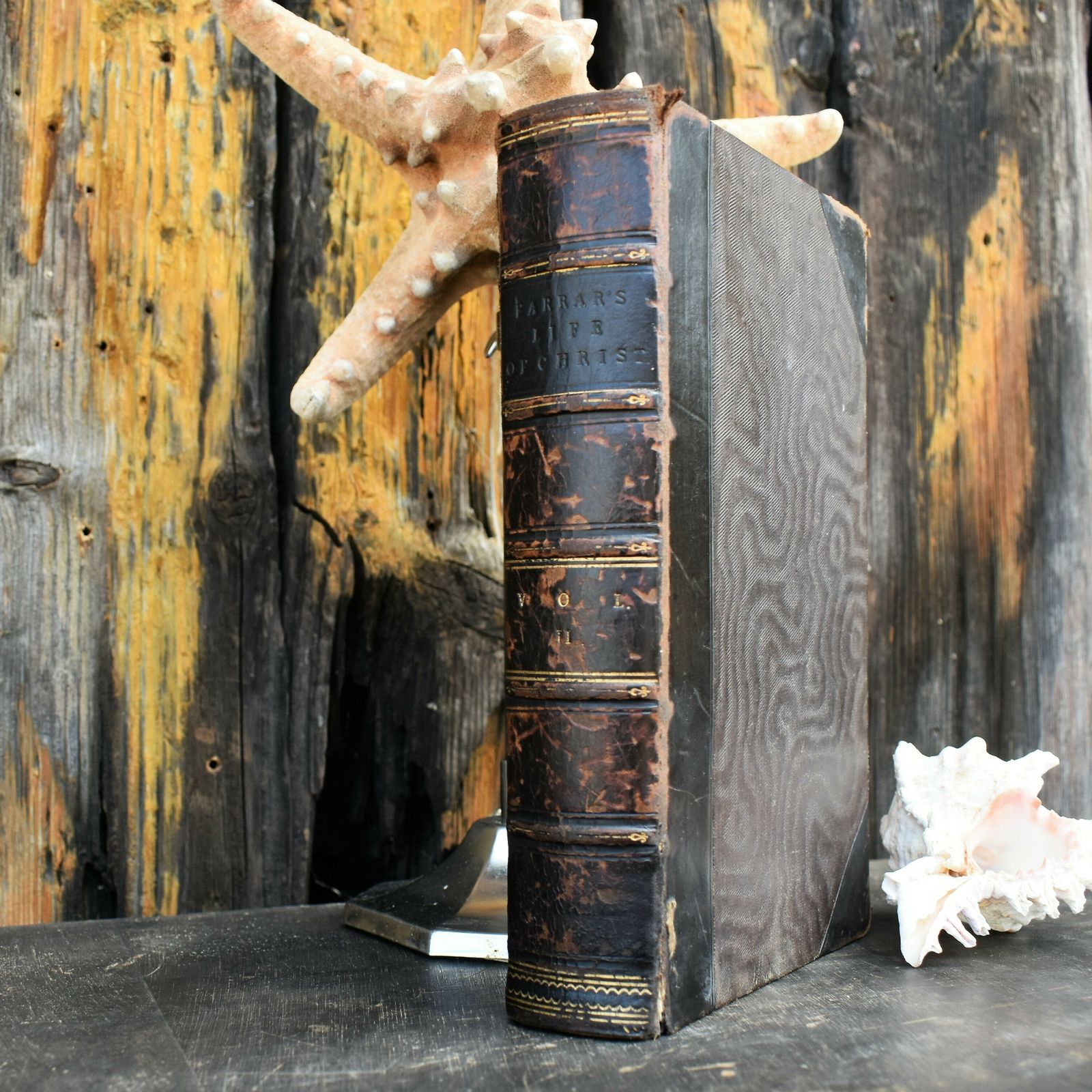 Antique 1909 Farrar's Reverend Ea Lane Life Of Christ Half Leather Bound Book photo 65.0