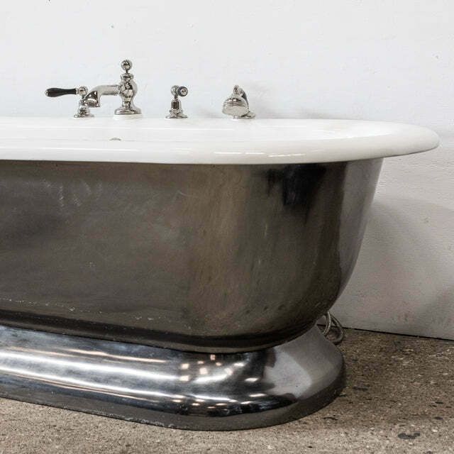 Home Decor Reclaimed American Art Deco Style Polished Double Ended Bath photo