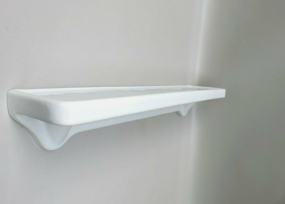 Bathroom Tray Wall Console In Porcelain White, 1950s photo furniture