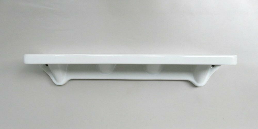 Bathroom Tray Wall Console In Porcelain White, 1950s photo Furniture