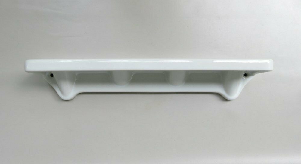 Bathroom Tray Wall Console In Porcelain White, 1950s photo vinterior